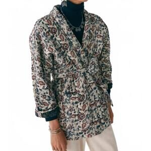 NEW MAISON HOTEL lucia quilted casual jacket in les fleurs